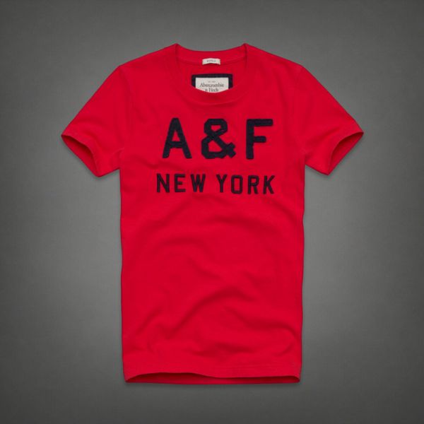 Abercrombie - Camiseta Vermelha/Preto (G)