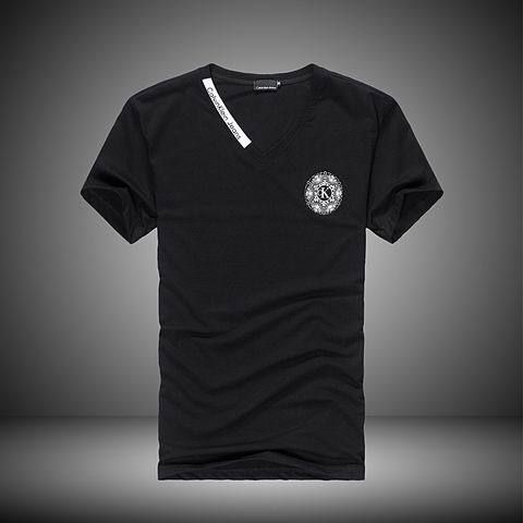 Calvin Klein - Camiseta Preta Gola V (G)
