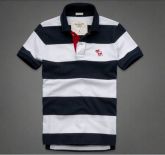 Abercrombie - Polo Listrada Preta/Branca (G)